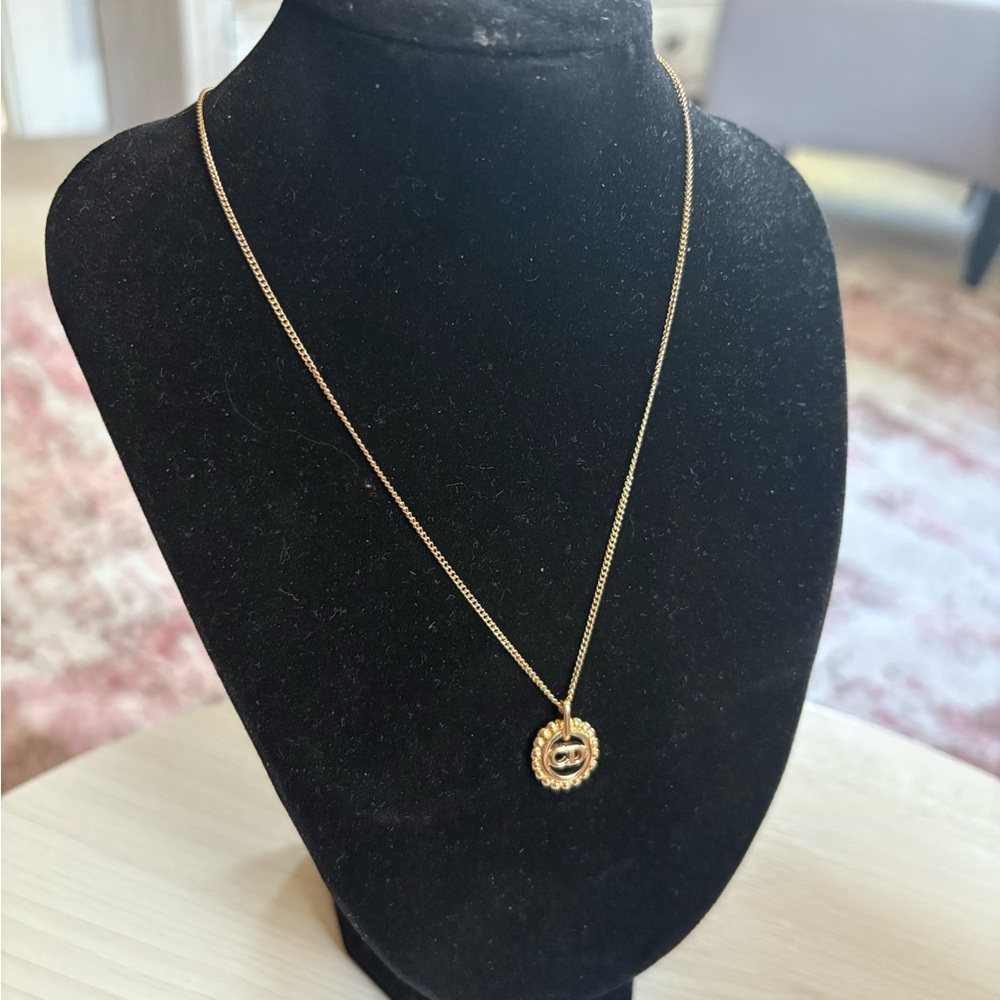 Dior Gold Pendant Necklace